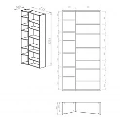 Temahome Regal Maze V - Sandgrau -Wohnzimmermöbel boutique en ligne 1000255988 210331 14481400159 SKETCH DETAILS P000000001000255988 sketch