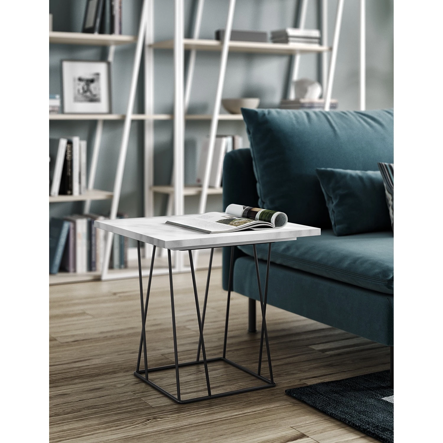 Temahome Beistelltisch Helix - Marmor / Metall - Weiß 2 Temahome Beistelltisch Helix - Marmor / Metall - Weiß – Bild 2