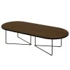 Temahome Couchtisch Oval - Echtholzfurnier / Metall - Walnuss