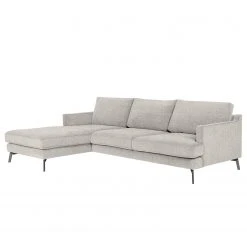 Studio Copenhagen Ecksofa Vieux Bourg - Flachgewebe Nona: Hellgrau - Longchair davorstehend links