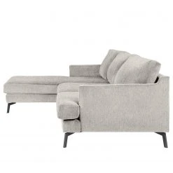 Studio Copenhagen Ecksofa Vieux Bourg - Flachgewebe Nona: Hellgrau - Longchair davorstehend links -Wohnzimmermöbel boutique en ligne 1000256645 210722 16141500947 DETAILS P000000001000256645