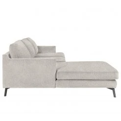 Studio Copenhagen Ecksofa Vieux Bourg - Flachgewebe Nona: Hellgrau - Longchair davorstehend links -Wohnzimmermöbel boutique en ligne 1000256645 210722 16141500949 DETAILS P000000001000256645