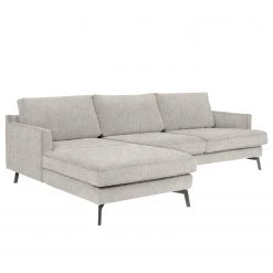 Studio Copenhagen Ecksofa Vieux Bourg - Flachgewebe Nona: Hellgrau - Longchair davorstehend links -Wohnzimmermöbel boutique en ligne 1000256645 210722 16141500950 DETAILS P000000001000256645