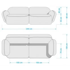 Studio Copenhagen Sofa Vieux Colpo (3-Sitzer) - Microfaser Alana: Dunkelgrau 25 Studio Copenhagen Sofa Vieux Colpo (3-Sitzer) - Microfaser Alana: Dunkelgrau -Wohnzimmermöbel boutique en ligne 1000256657 210809 09092200027 SKETCH DETAILS P000000001000256657 sketch