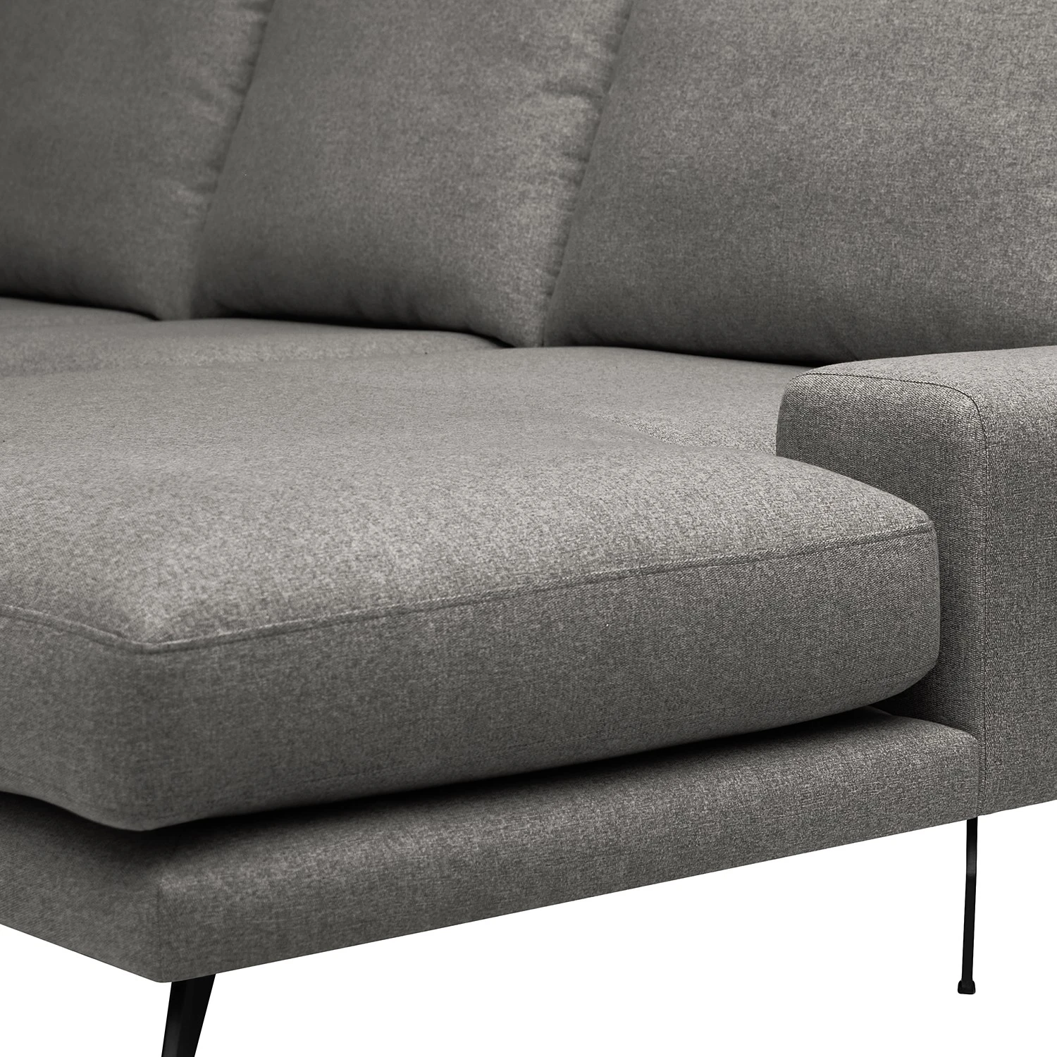 Bizzarto Wohnlandschaft Penda - Webstoff Sogol: Dunkelgrau - Longchair davorstehend rechts 11 Bizzarto Wohnlandschaft Penda - Webstoff Sogol: Dunkelgrau - Longchair davorstehend rechts – Bild 11