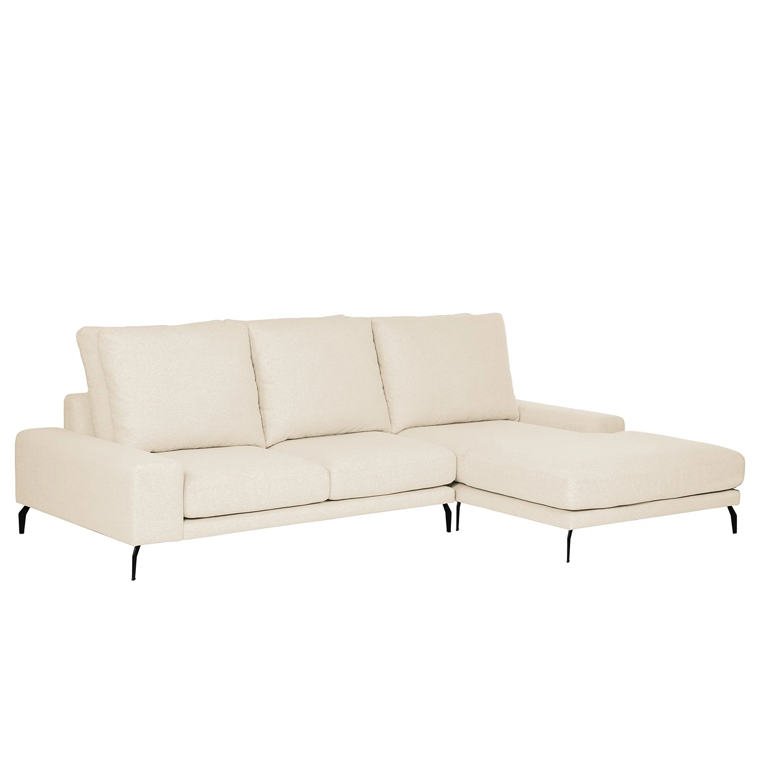 Bizzarto Ecksofa Penda II - Webstoff Sogol: Creme - Longchair davorstehend rechts 1 Bizzarto Ecksofa Penda II - Webstoff Sogol: Creme - Longchair davorstehend rechts