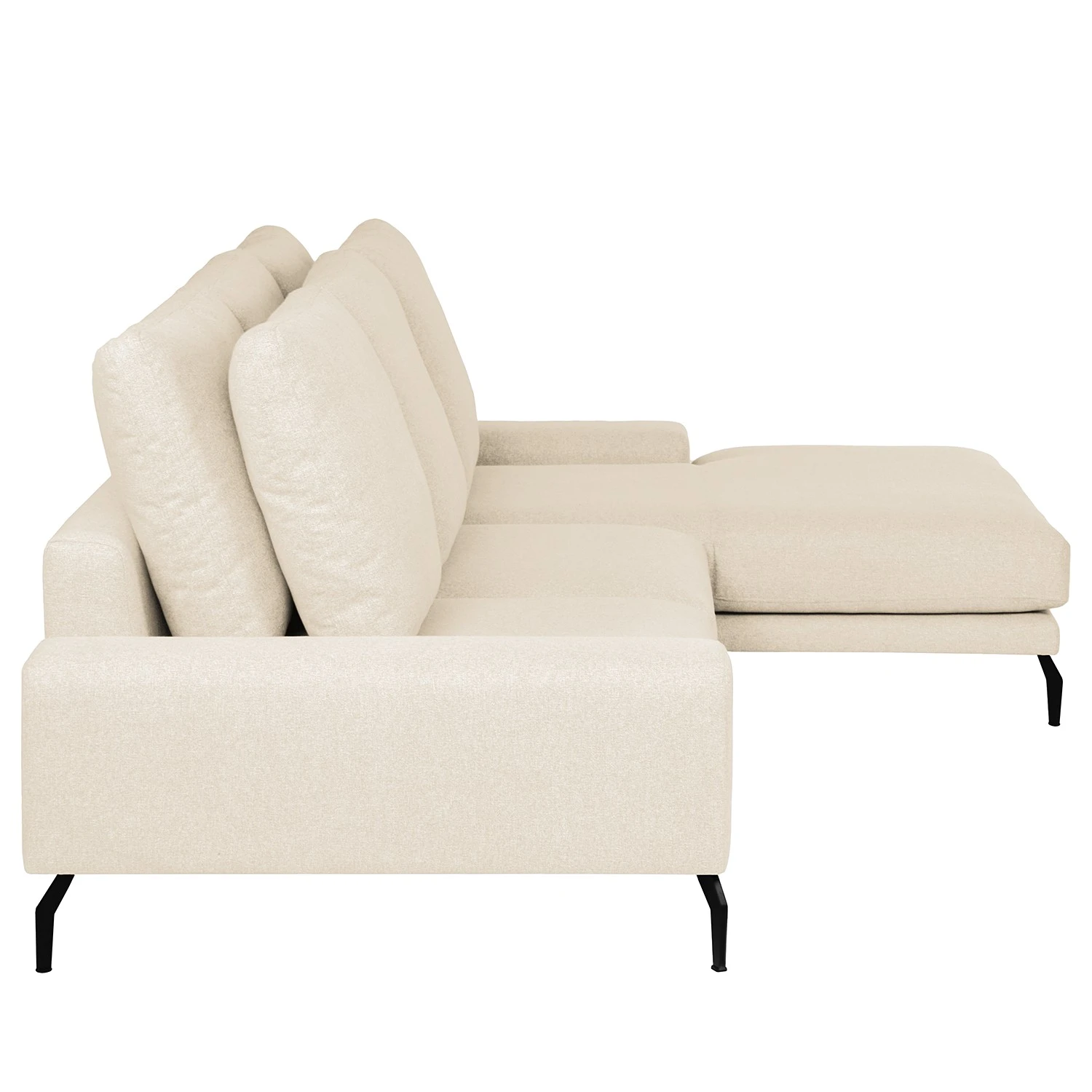 Bizzarto Ecksofa Penda II - Webstoff Sogol: Creme - Longchair davorstehend rechts 4 Bizzarto Ecksofa Penda II - Webstoff Sogol: Creme - Longchair davorstehend rechts – Bild 4
