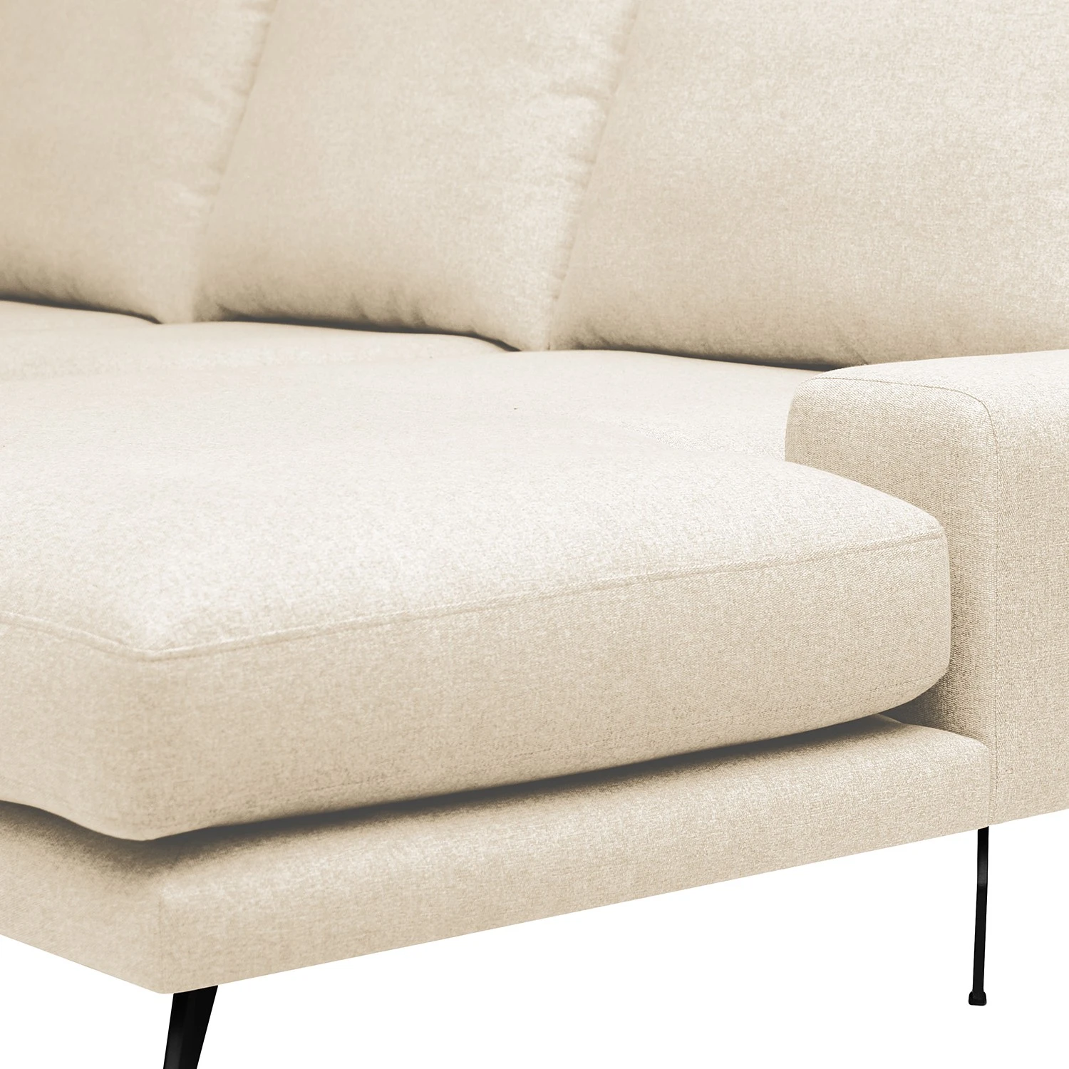 Bizzarto Ecksofa Penda II - Webstoff Sogol: Creme - Longchair davorstehend rechts 10 Bizzarto Ecksofa Penda II - Webstoff Sogol: Creme - Longchair davorstehend rechts – Bild 10