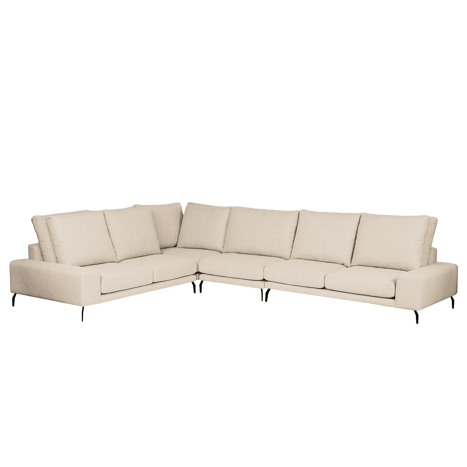 Bizzarto Ecksofa Penda - Webstoff Sogol: Creme - Longchair beidseitig montierbar 1 Bizzarto Ecksofa Penda - Webstoff Sogol: Creme - Longchair beidseitig montierbar