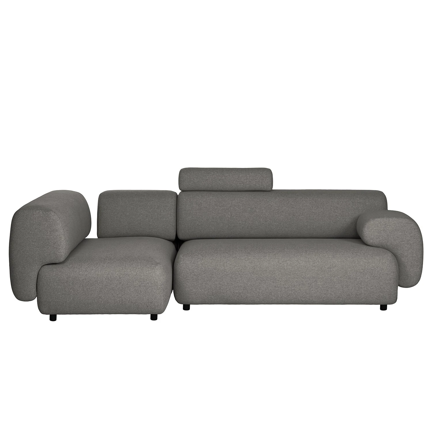 Bizzarto Ecksofa Imbert - Webstoff Sogol: Dunkelgrau - Ottomane davorstehend links 2 Bizzarto Ecksofa Imbert - Webstoff Sogol: Dunkelgrau - Ottomane davorstehend links – Bild 2