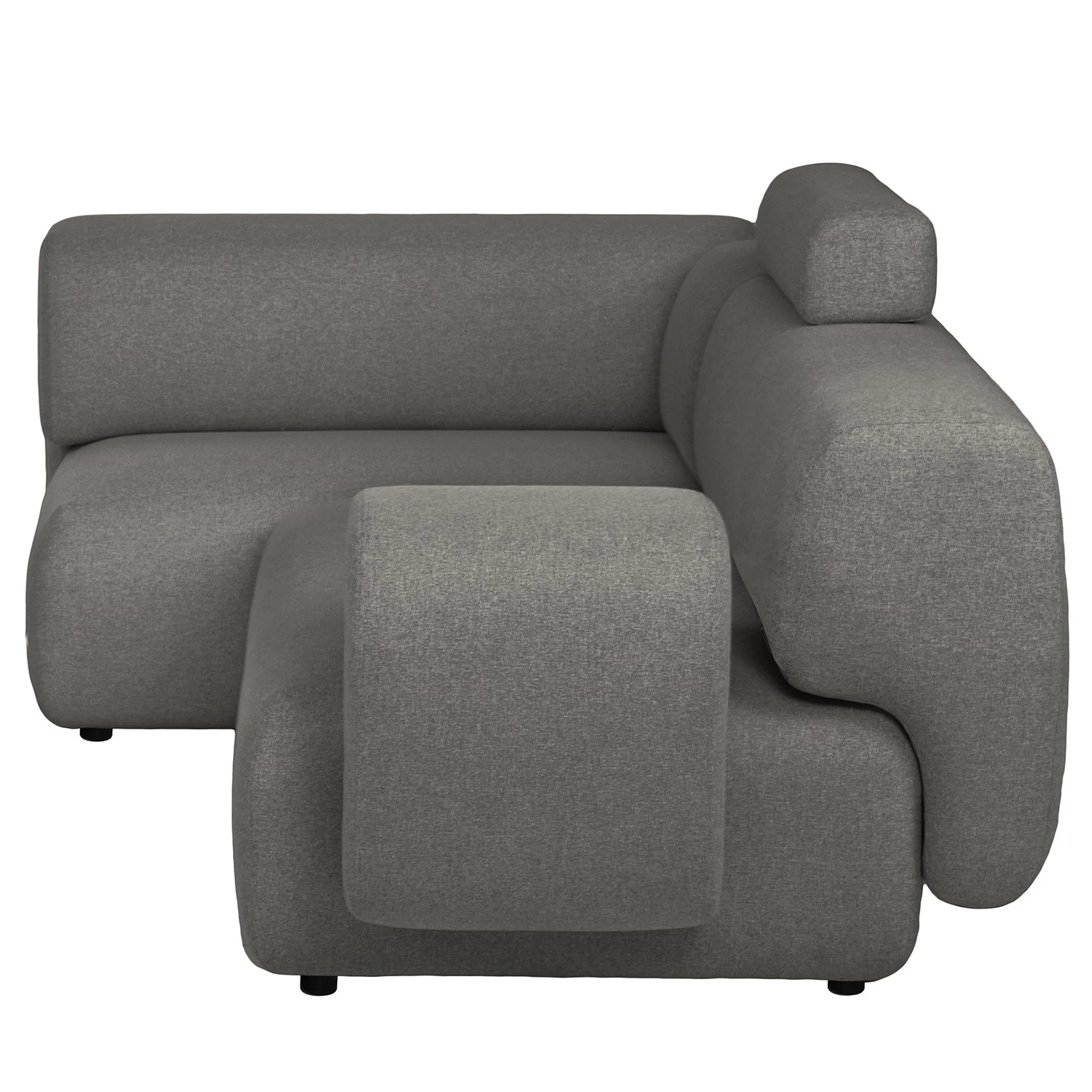 Bizzarto Ecksofa Imbert - Webstoff Sogol: Dunkelgrau - Ottomane davorstehend links 6 Bizzarto Ecksofa Imbert - Webstoff Sogol: Dunkelgrau - Ottomane davorstehend links – Bild 6