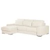 Bizzarto Ecksofa Gurabo I - Webstoff Sogol: Creme - Longchair davorstehend links - Mit Schlaffunktion