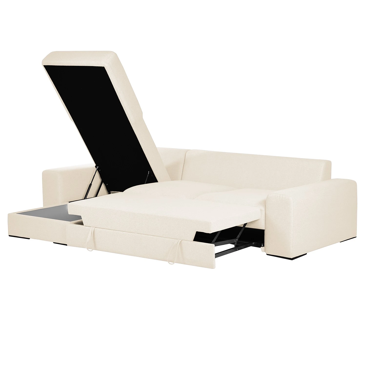 Bizzarto Ecksofa Gurabo I - Webstoff Sogol: Creme - Longchair davorstehend links - Mit Schlaffunktion 11 Bizzarto Ecksofa Gurabo I - Webstoff Sogol: Creme - Longchair davorstehend links - Mit Schlaffunktion – Bild 11