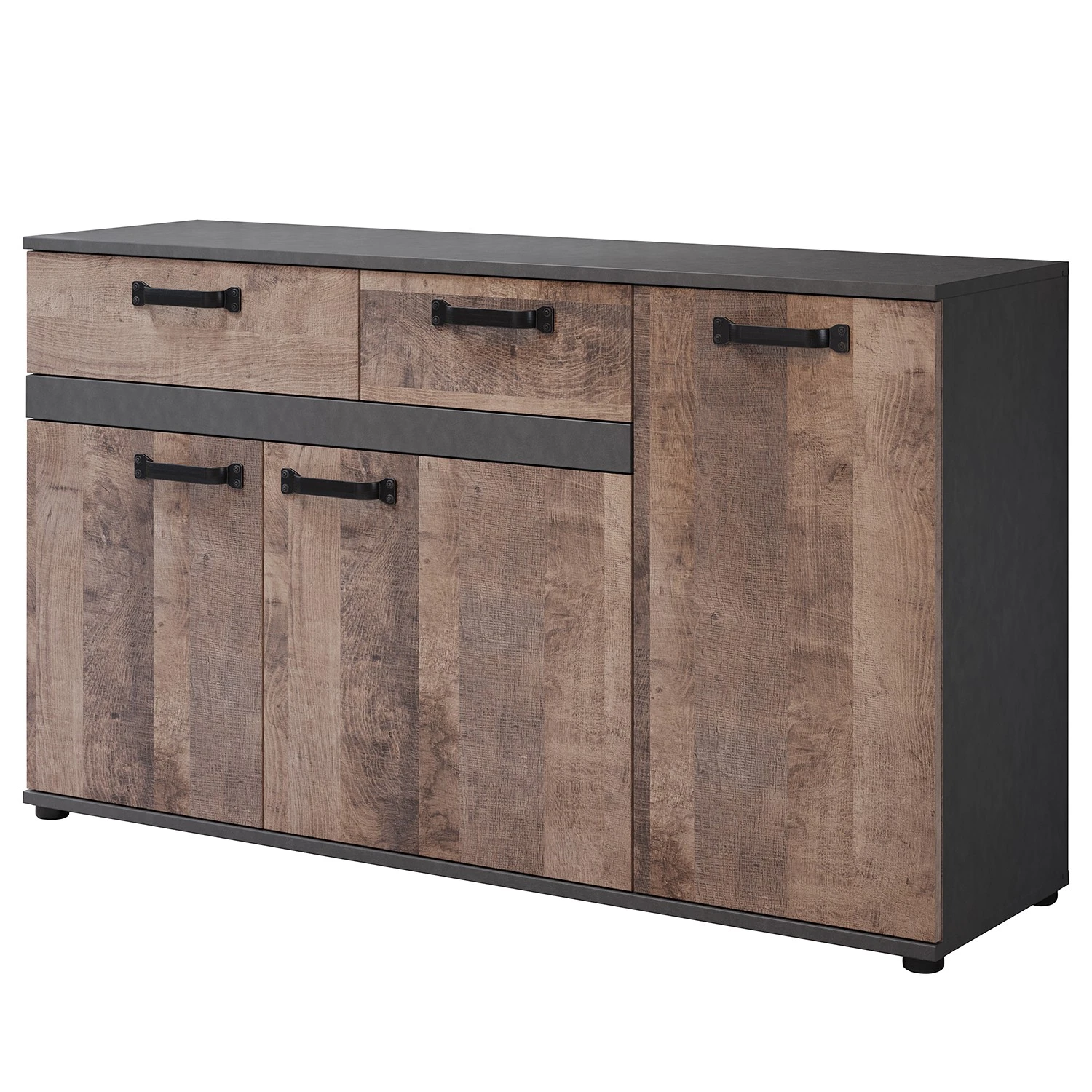 Trendteam Sideboard Stripe - Altholz Dekor / Grau 1 Trendteam Sideboard Stripe - Altholz Dekor / Grau