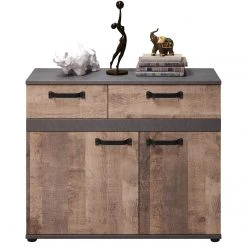 Trendteam Kommode Stripe I - Altholz Dekor / Grau -Wohnzimmermöbel boutique en ligne 1000256960 210409 12322400037 DETAILS P000000001000256960