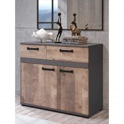 Trendteam Kommode Stripe I - Altholz Dekor / Grau -Wohnzimmermöbel boutique en ligne 1000256960 210831 16215000037 MOOD DETAILS P000000001000256960 mood