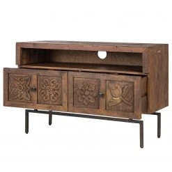Wolf-Möbel TV-Lowboard Carving - Akazie massiv -Wohnzimmermöbel boutique en ligne 1000256998 220520 034 DETAILS P000000001000256998
