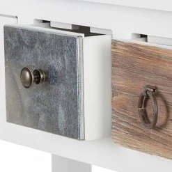 Ridgevalley Konsolentisch Itzehoe - Paulownia massiv - Weiß / Braun -Wohnzimmermöbel boutique en ligne 1000257196 210413 14364800055 DETAILS P000000001000257196