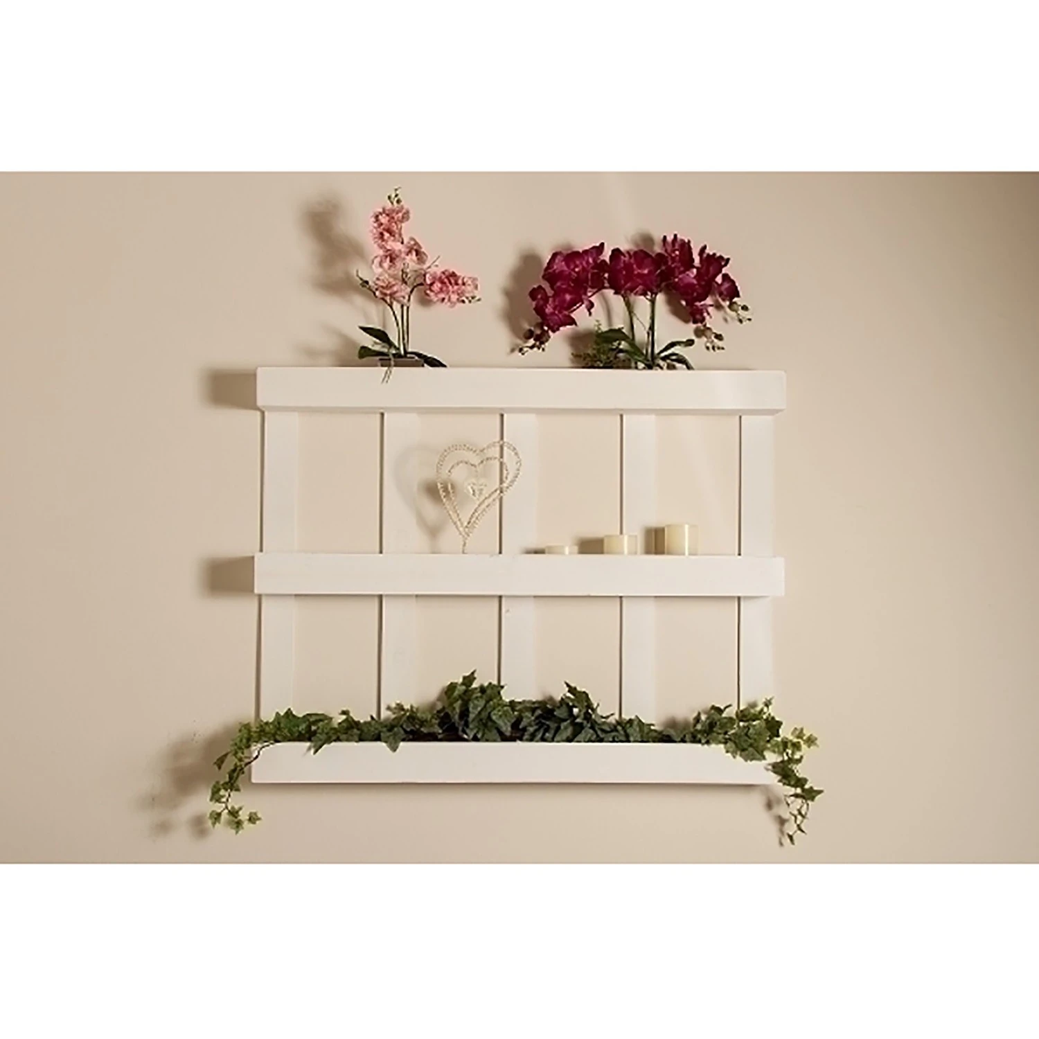 Ridgevalley Wandregal Sispony - Tanne massiv - Weiß 2 Ridgevalley Wandregal Sispony - Tanne massiv - Weiß – Bild 2