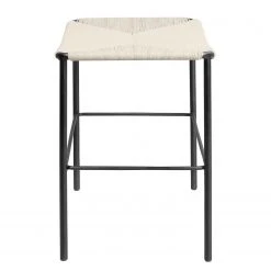 Ars Natura Hocker Bonao - Loom / Eisen - Natur / Schwarz -Wohnzimmermöbel boutique en ligne 1000257234 211007 15380600070 DETAILS P000000001000257234