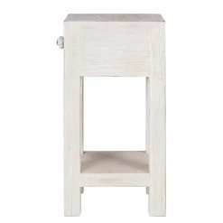 Wolf-Möbel Beistelltisch Maison - Akazie massiv - Akazie Stone / Antik Weiß - Höhe: 60 cm -Wohnzimmermöbel boutique en ligne 1000257241 220407 040 DETAILS P000000001000257241