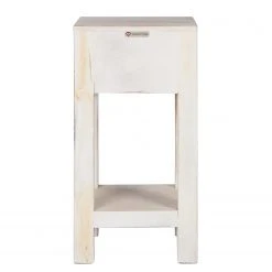 Wolf-Möbel Beistelltisch Maison - Akazie massiv - Akazie Stone / Antik Weiß - Höhe: 60 cm -Wohnzimmermöbel boutique en ligne 1000257241 220407 045 DETAILS P000000001000257241