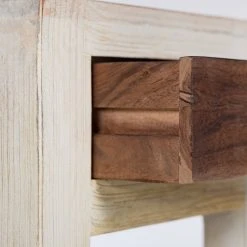 Wolf-Möbel Beistelltisch Maison - Akazie massiv - Akazie Stone / Antik Weiß - Höhe: 60 cm -Wohnzimmermöbel boutique en ligne 1000257241 220407 055 DETAILS P000000001000257241