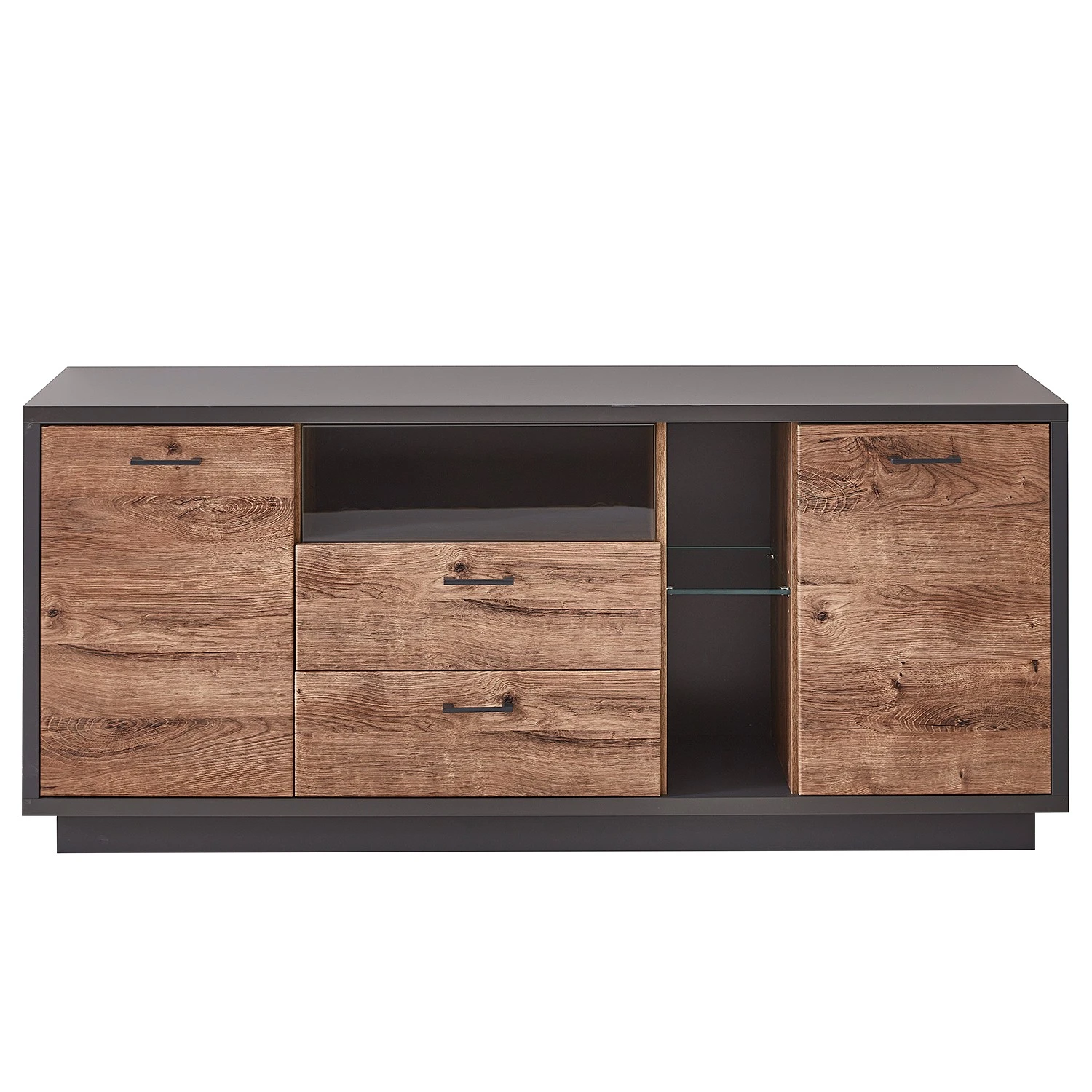 Red Living Sideboard Batey - Haveleiche Dekor / Graphit 4 Red Living Sideboard Batey - Haveleiche Dekor / Graphit – Bild 4