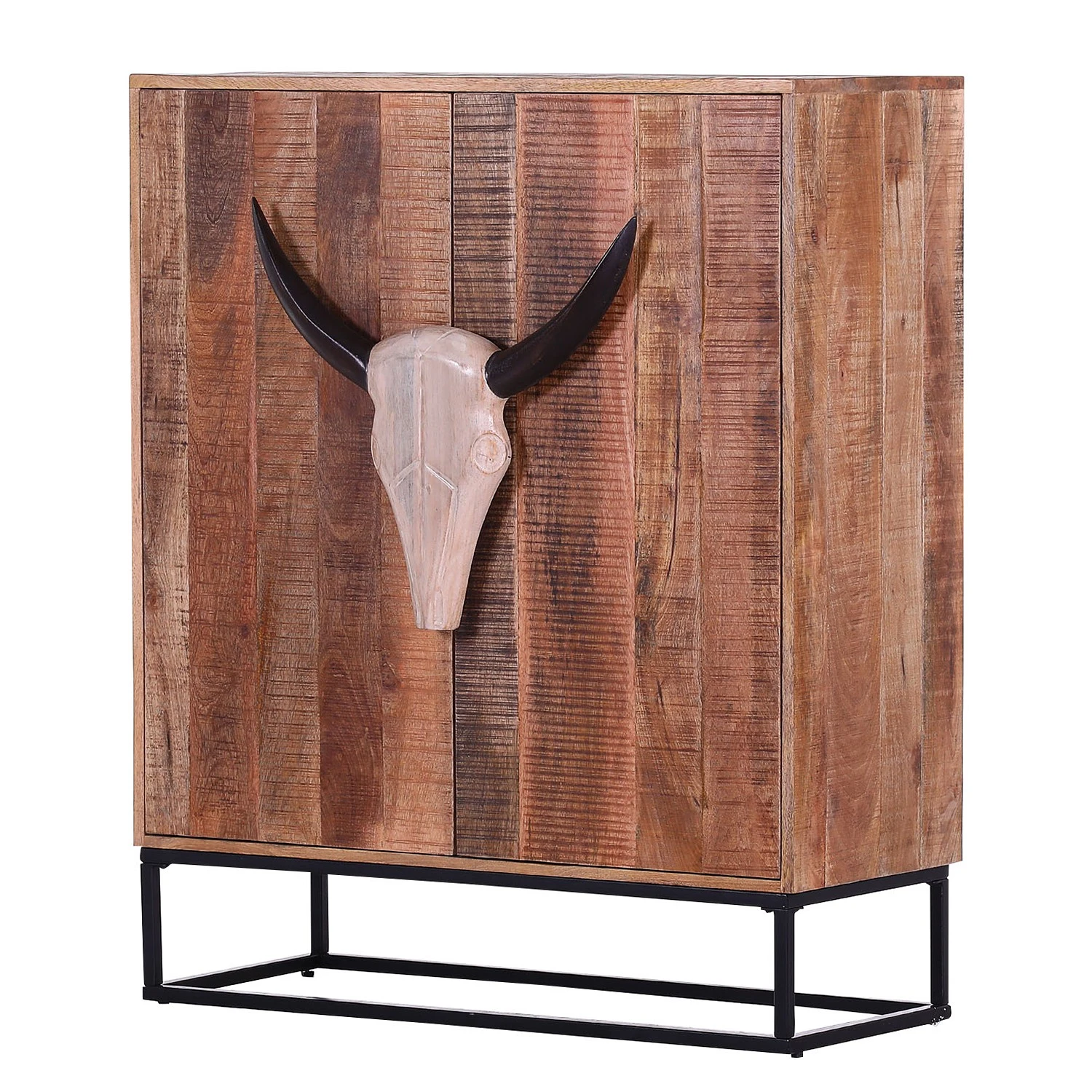 Naturoo Kommode Muhu - Mango massiv / Metall - Mango / Schwarz 1 Naturoo Kommode Muhu - Mango massiv / Metall - Mango / Schwarz