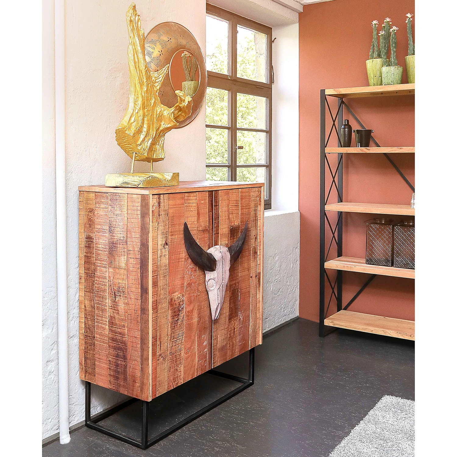 Naturoo Kommode Muhu - Mango massiv / Metall - Mango / Schwarz 3 Naturoo Kommode Muhu - Mango massiv / Metall - Mango / Schwarz – Bild 3