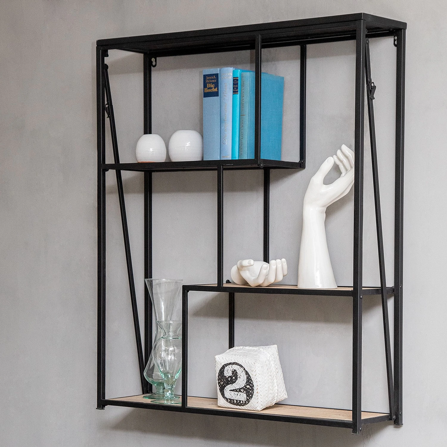 Red Living Regal Cap Cana III - Echtholzfurnier / Metall - Spießtanne / Schwarz 6 Red Living Regal Cap Cana III - Echtholzfurnier / Metall - Spießtanne / Schwarz – Bild 6