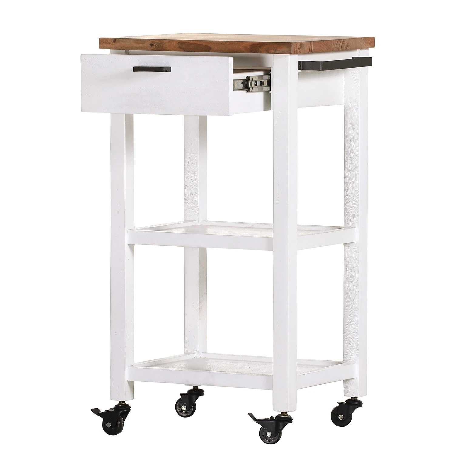 Red Living Servierwagen Pidula II - Akazie massiv / Metall - Akazie Weiß / Akazie 3 Red Living Servierwagen Pidula II - Akazie massiv / Metall - Akazie Weiß / Akazie – Bild 3