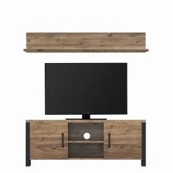 Red Living Wohnkombination Velleron (2-teilig) - Fichte Dekor / Matt Schwarz -Wohnzimmermöbel boutique en ligne 1000259842 210413 14130600026 DETAILS P000000001000259842