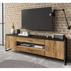 Red Living Wohnwand Turriers (3-teilig) - Fichte Dekor / Matt Schwarz 18 Red Living Wohnwand Turriers (3-teilig) - Fichte Dekor / Matt Schwarz -Wohnzimmermöbel boutique en ligne 1000259843 210413 14132100039 MOOD DETAILS P000000001000259843 mood