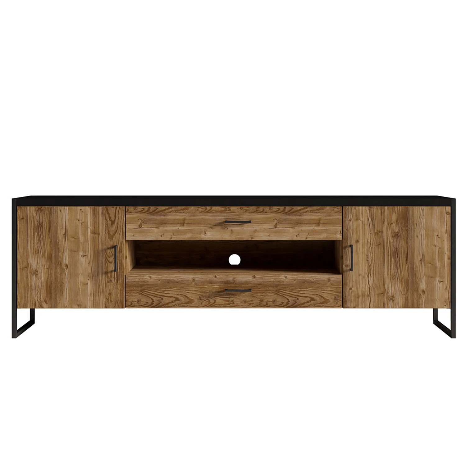 Red Living Wohnwand Turriers (3-teilig) - Fichte Dekor / Matt Schwarz 7 Red Living Wohnwand Turriers (3-teilig) - Fichte Dekor / Matt Schwarz – Bild 7