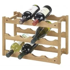 WENKO Weinregal Norway - Walnuss massiv