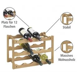 WENKO Weinregal Norway - Walnuss massiv -Wohnzimmermöbel boutique en ligne 1000260928 210423 13314500039 DETAILS P000000001000260928
