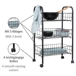 WENKO Servierwagen Florenz - Metall - Schwarz 7 WENKO Servierwagen Florenz - Metall - Schwarz -Wohnzimmermöbel boutique en ligne 1000260937 210423 13333500107 DETAILS P000000001000260937