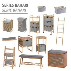 WENKO Wandregal Bahari - Bambus massiv - Bambus / Grau -Wohnzimmermöbel boutique en ligne 1000260945 210423 13344500152 DETAILS P000000001000260945