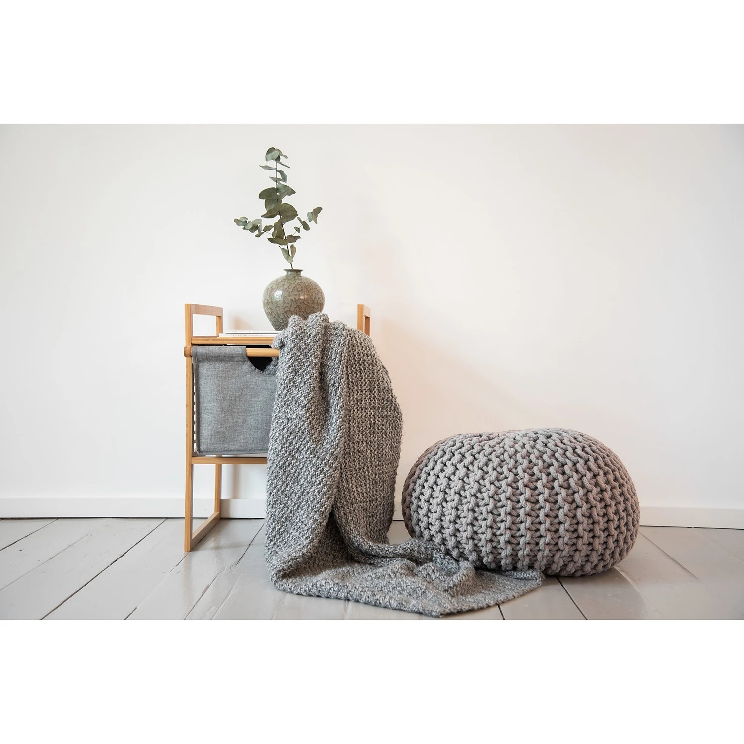 WENKO Beistelltisch Bahari II - Bambus massiv - Bambus / Grau 2 WENKO Beistelltisch Bahari II - Bambus massiv - Bambus / Grau – Bild 2