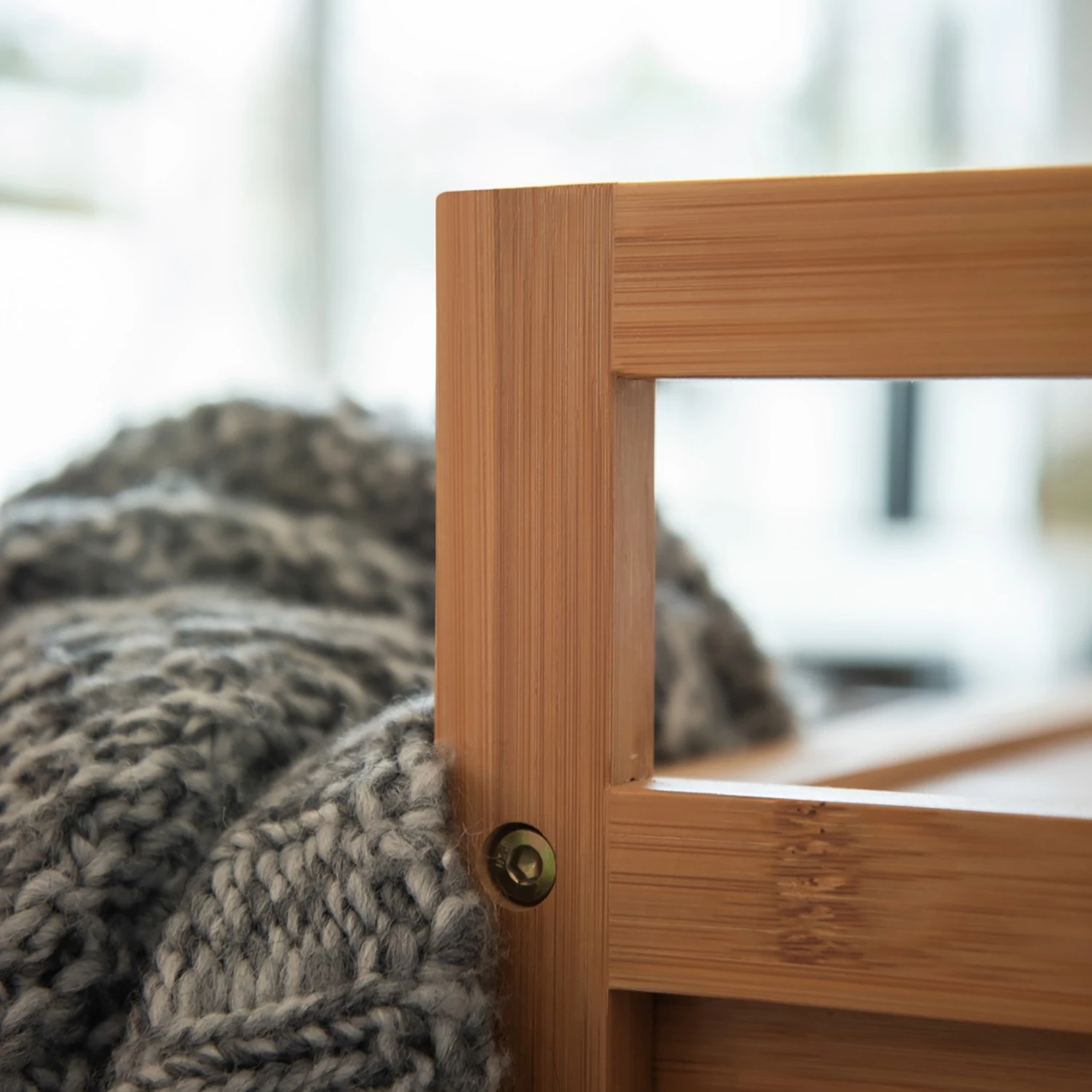 WENKO Beistelltisch Bahari II - Bambus massiv - Bambus / Grau 4 WENKO Beistelltisch Bahari II - Bambus massiv - Bambus / Grau – Bild 4