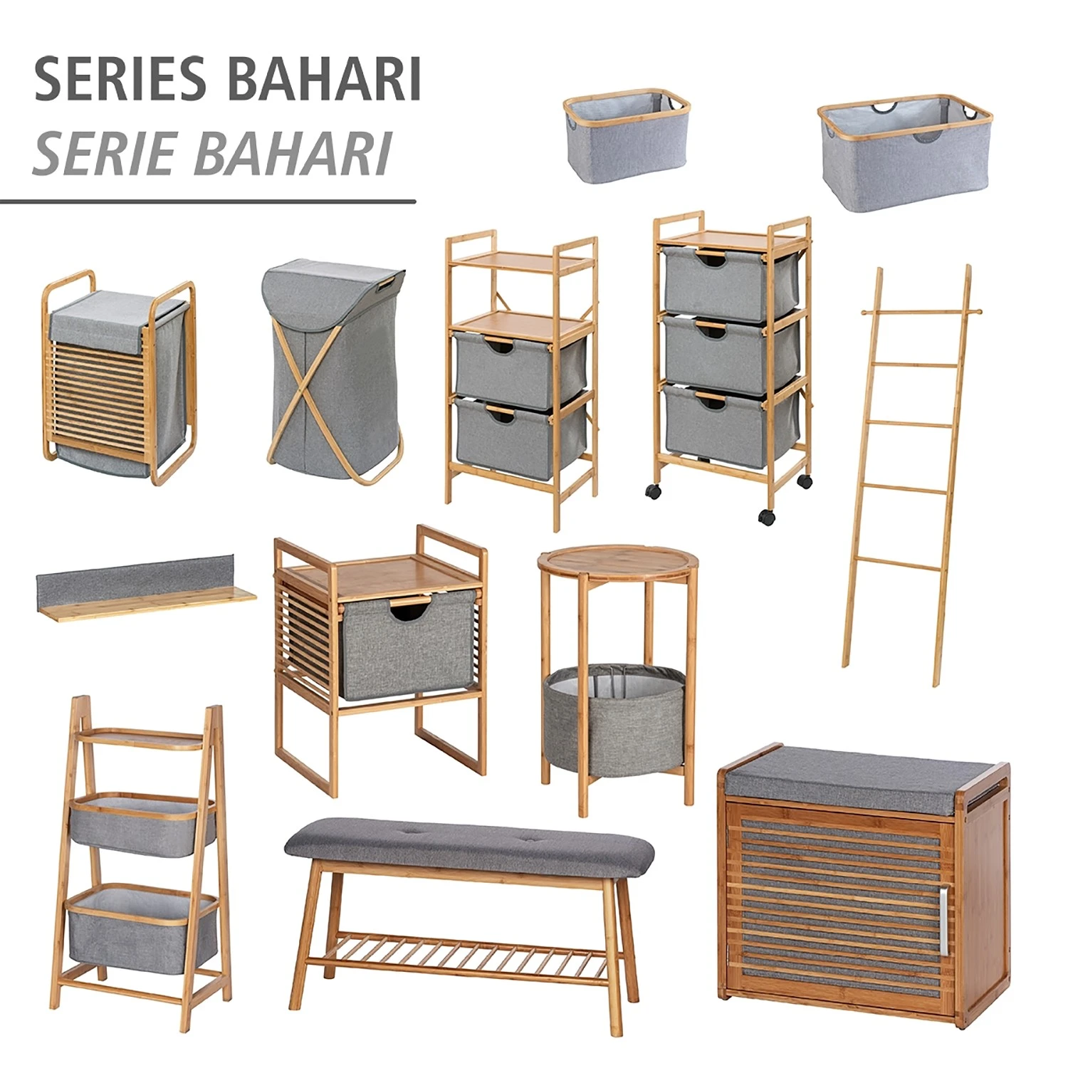 WENKO Beistelltisch Bahari II - Bambus massiv - Bambus / Grau 7 WENKO Beistelltisch Bahari II - Bambus massiv - Bambus / Grau – Bild 7