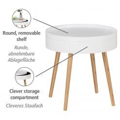 WENKO Beistelltisch Finja I - Bambus massiv - Bambus / Weiß -Wohnzimmermöbel boutique en ligne 1000260956 210715 14010900019 DETAILS P000000001000260956