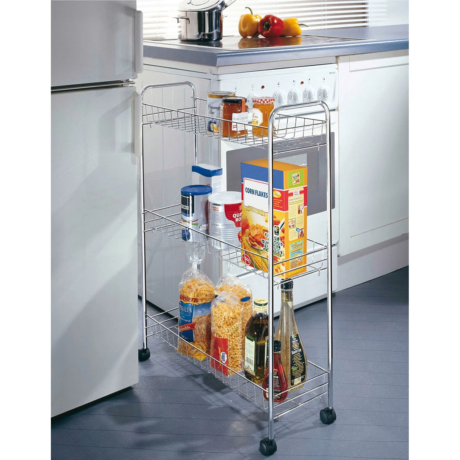 WENKO Servierwagen Slim - Metall - Silber 2 WENKO Servierwagen Slim - Metall - Silber – Bild 2