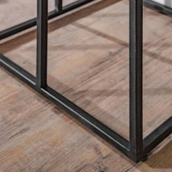 Red Living Beistelltisch Uulu II (2er-Set) - Akazie massiv / Metall - Akazie / Schwarz -Wohnzimmermöbel boutique en ligne 1000261424 210430 11585200048 DETAILS P000000001000261424