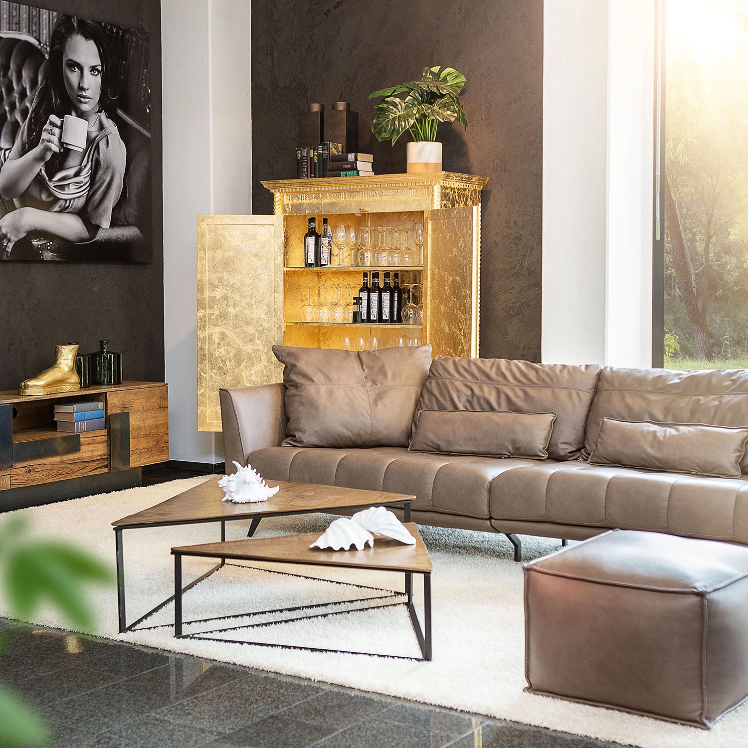 Red Living Couchtisch Varska I - Metall - Messing / Schwarz 2 Red Living Couchtisch Varska I - Metall - Messing / Schwarz – Bild 2