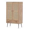 Naturoo Highboard Maardu - Rattan / Mango massiv - Beige / Mango