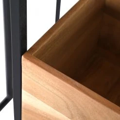 Red Living Beistelltisch Uulu I - Akazie massiv / Metall - Akazie / Schwarz -Wohnzimmermöbel boutique en ligne 1000261448 210430 12003200124 DETAILS P000000001000261448