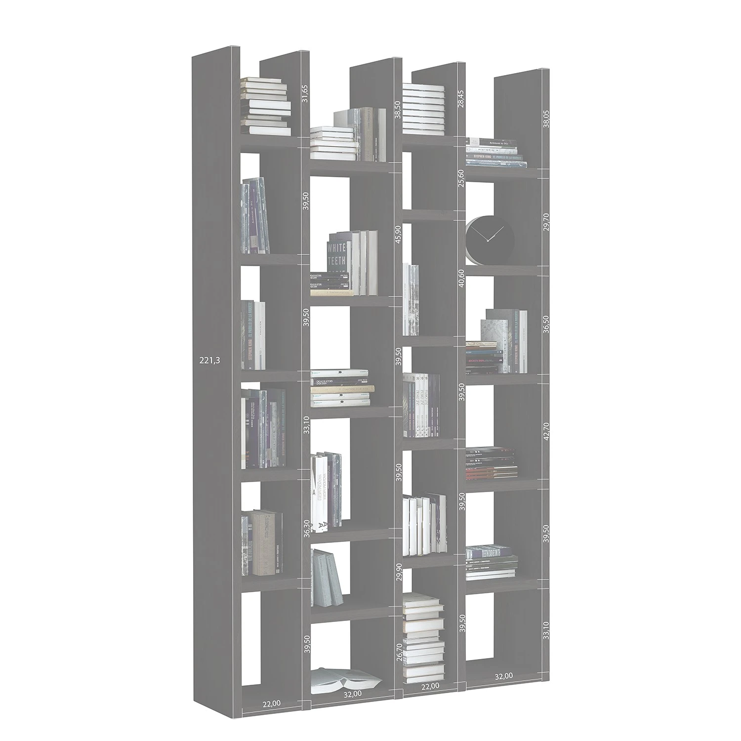 Loftscape Regal Emporior IX - Hochglanz Weiß 2 Loftscape Regal Emporior IX - Hochglanz Weiß – Bild 2