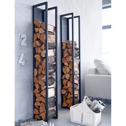 Red Living Kaminholzregal Tizzano - Metall - Schwarz -Wohnzimmermöbel boutique en ligne 1000261650 210423 13341400005 MOOD DETAILS P000000001000261650 mood